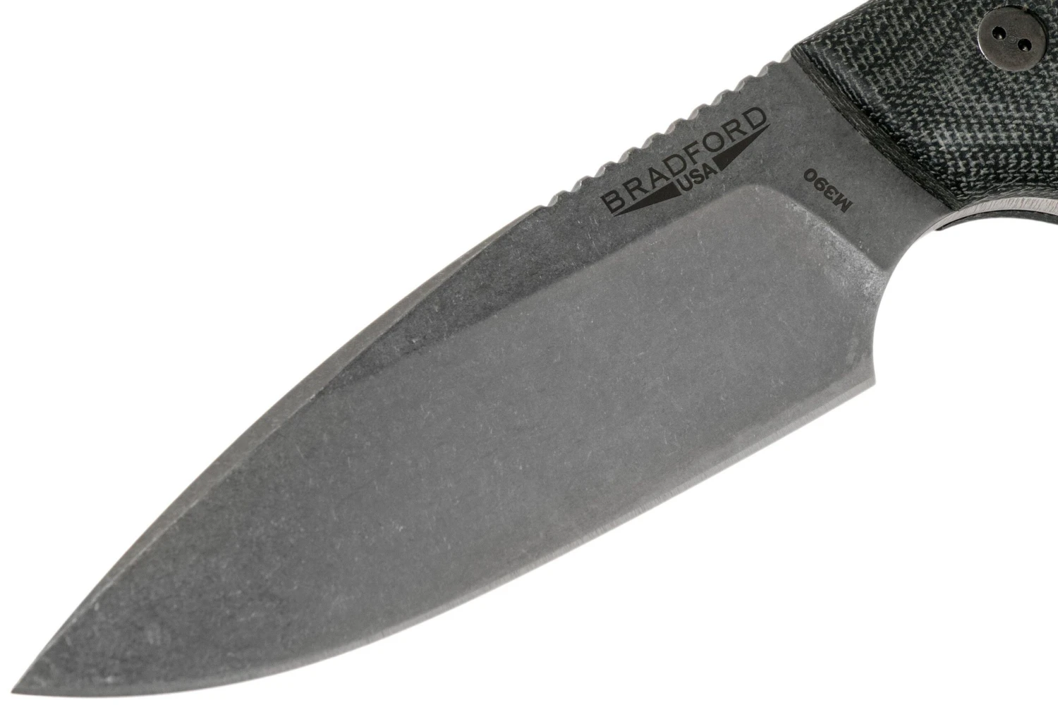 Bradford Guardian 4FE, 3D Black Micarta Guardian 4 M390, Sabre Stonewashed False Edge 4FE-101 – Image 3