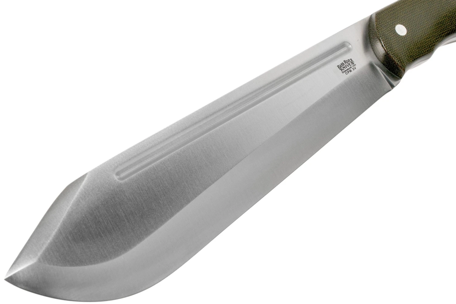 Bark River JX5 Vengeful 1 CPM 3V Green Canvas Micarta Machette Coupe-coupe â Image 3