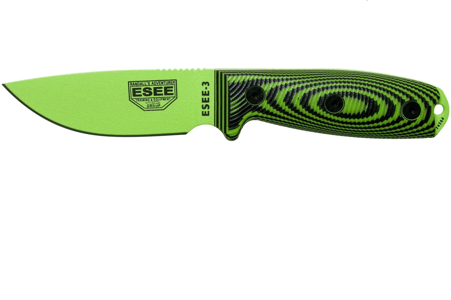 ESEE Model 3 Venom Green Blade 3D Neon Green-Black G10 Couteau De Survie 3PMVG-007 étui Noir + Clip De Poche