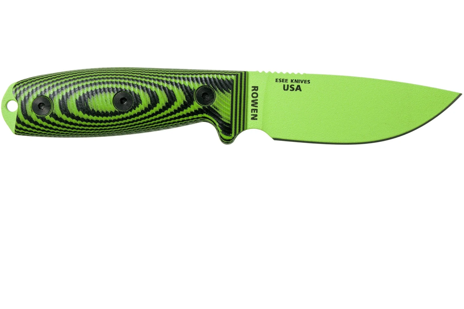 ESEE Model 3 Venom Green Blade 3D Neon Green-Black G10 Couteau De Survie 3PMVG-007 étui Noir + Clip De Poche – Image 2