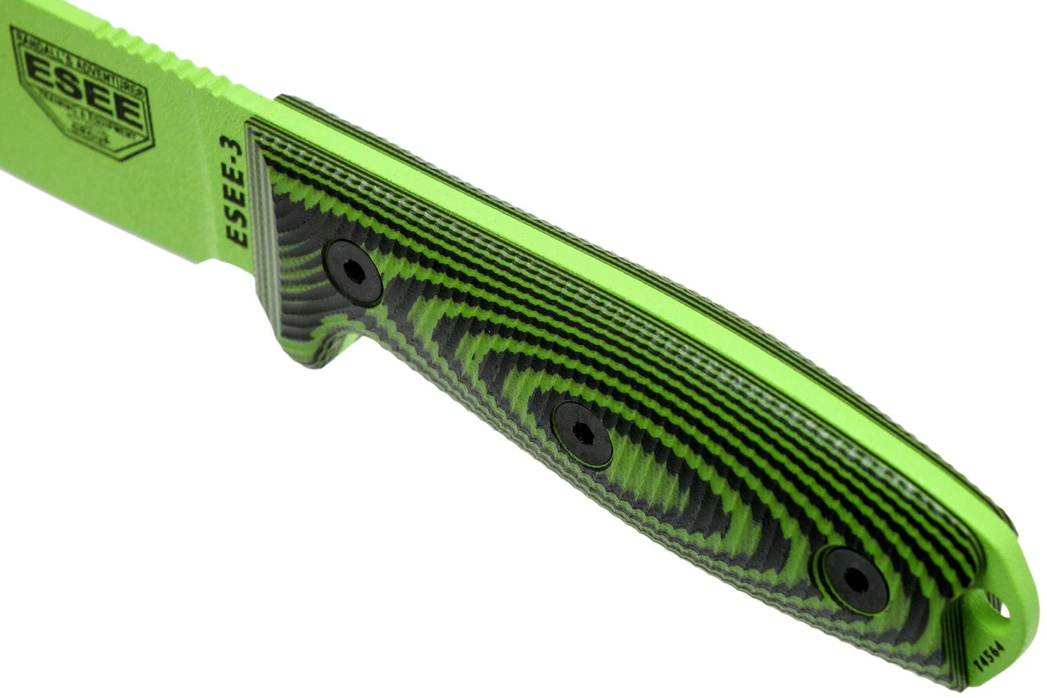 ESEE Model 3 Venom Green Blade 3D Neon Green-Black G10 Couteau De Survie 3PMVG-007 étui Noir + Clip De Poche – Image 5