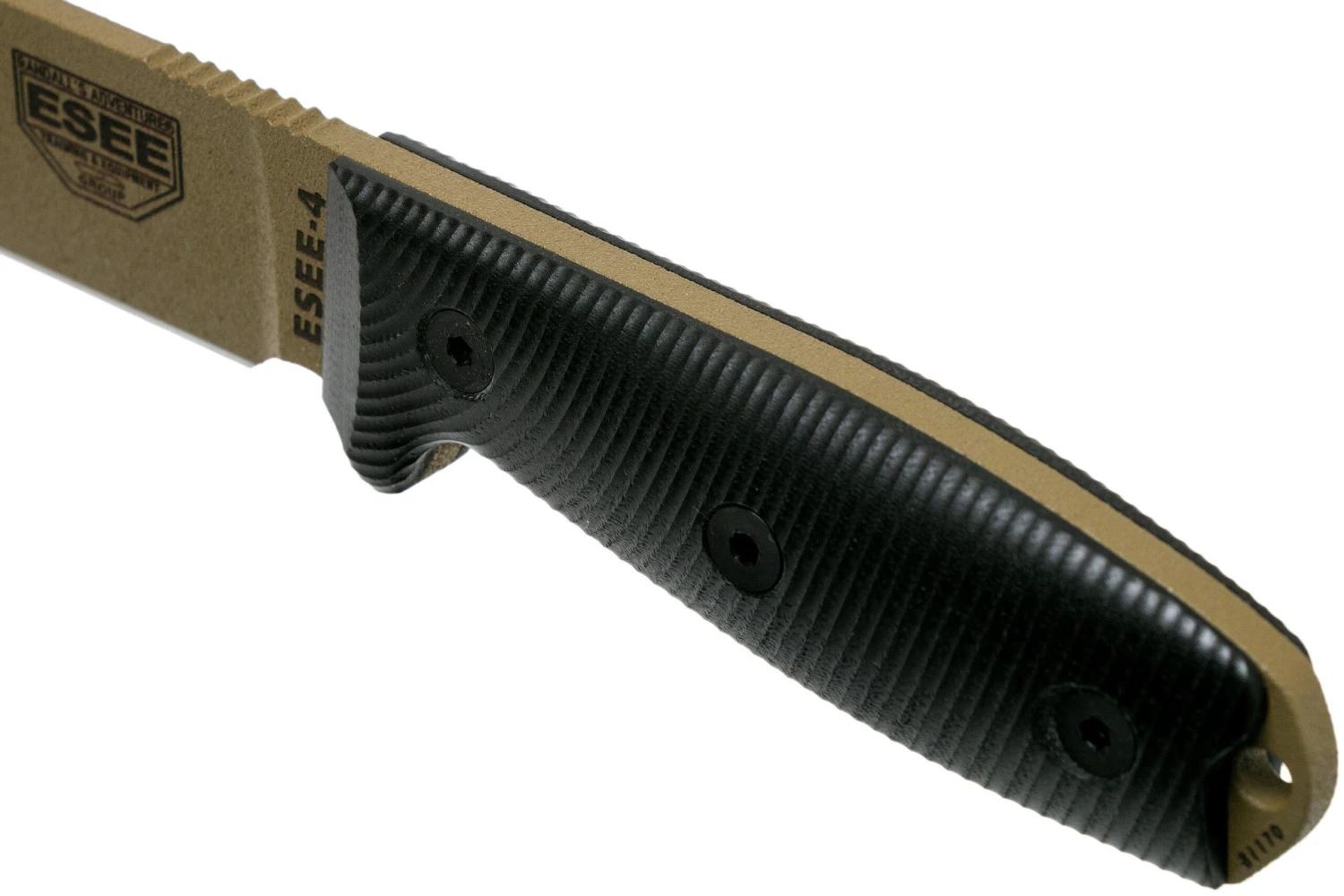 ESEE Model 4 Dark Earth Blade 3D Black G10 Couteau De Survie 4PDE-001 étui Noir + Clip De Poche – Image 5