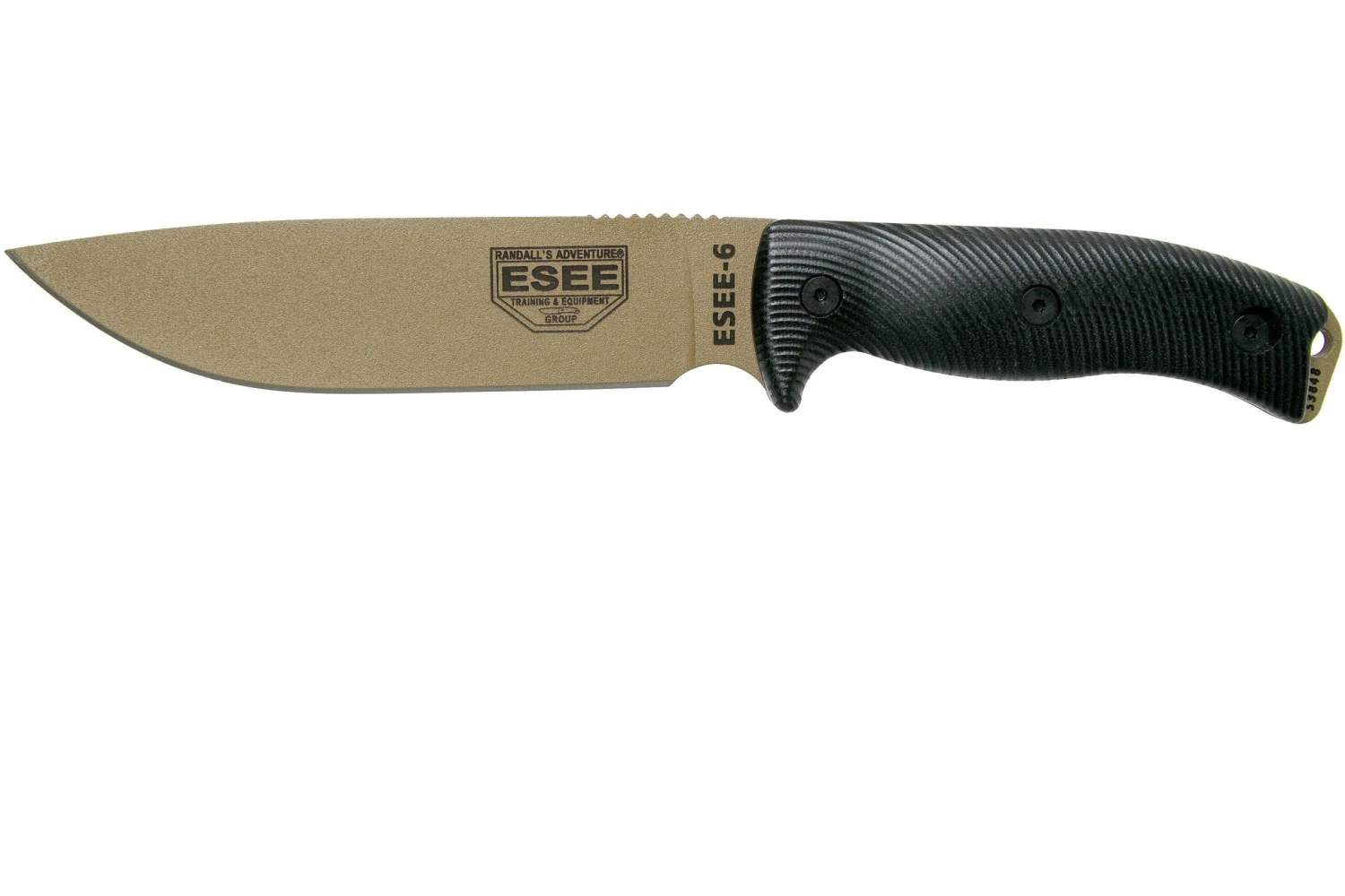 ESEE Model 6 Dark Earth Blade 3D Black G10 Couteau De Survie 6PDE-001 étui Noir + Clip Plat