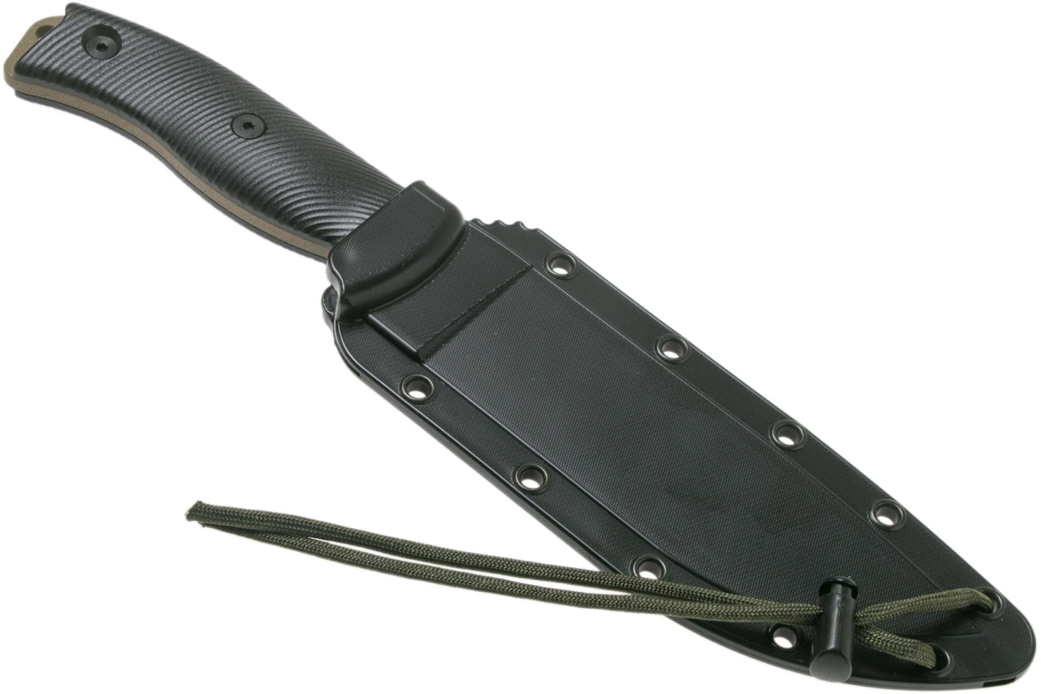 ESEE Model 6 Dark Earth Blade 3D Black G10 Couteau De Survie 6PDE-001 étui Noir + Clip Plat – Image 6