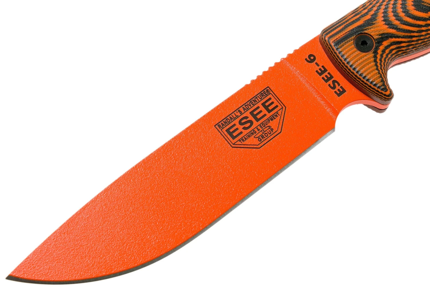ESEE Model 6 Orange Blade 3D Neon Orange-Black G10 Couteau De Survie 6POR-006 étui Noir + Clip Plat – Image 3