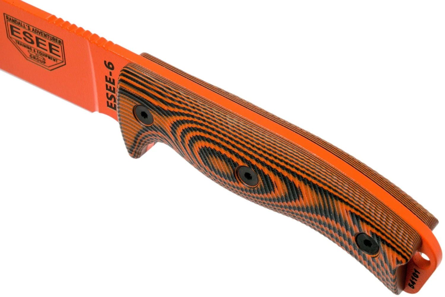 ESEE Model 6 Orange Blade 3D Neon Orange-Black G10 Couteau De Survie 6POR-006 étui Noir + Clip Plat – Image 5