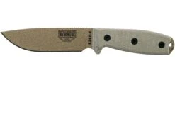 ESEE Model 4 Dark Earth Blade, Grey Handle 4P-MB-DE Avec étui Noir + Clip Et MOLLE-back