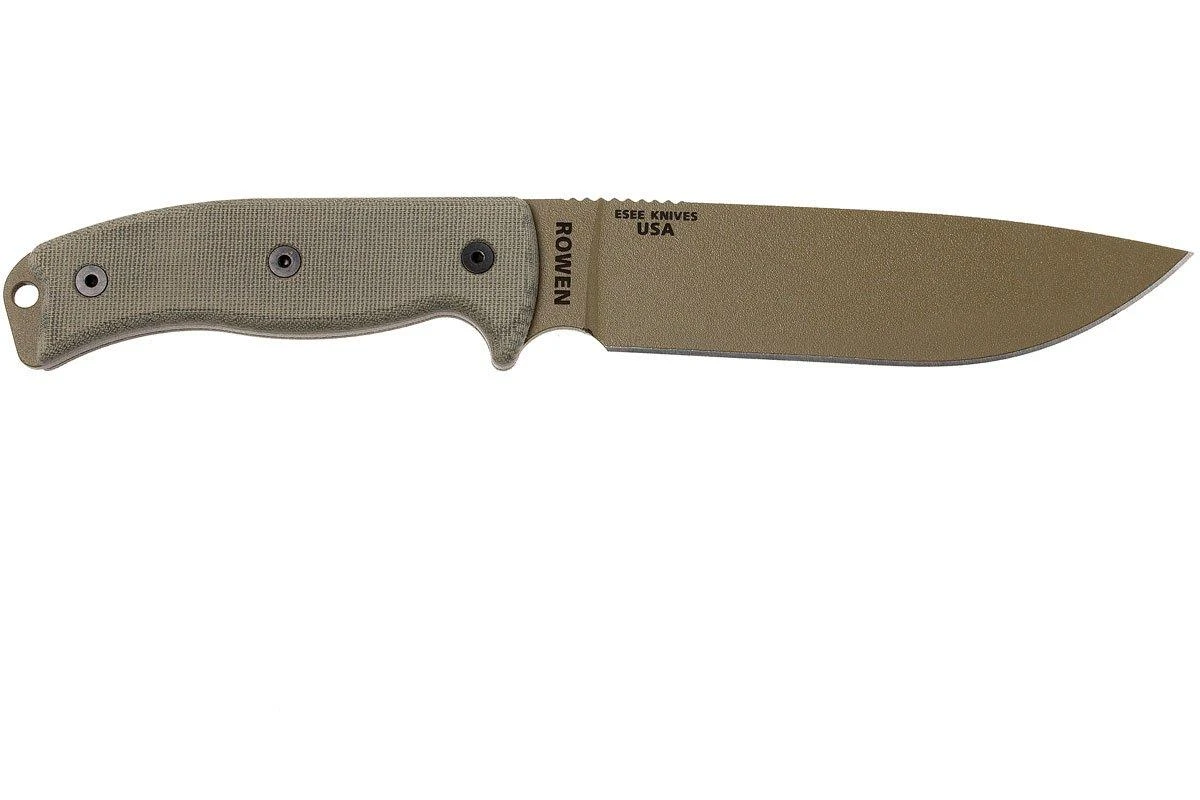 ESEE Model 6 Desert Tan Blade 6P-DE Couteau De Survie Avec étui Zytel + Clip Ceinture – Image 2