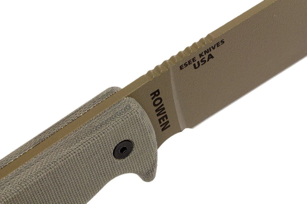 ESEE Model 6 Desert Tan Blade 6P-DE Couteau De Survie Avec étui Zytel + Clip Ceinture – Image 5