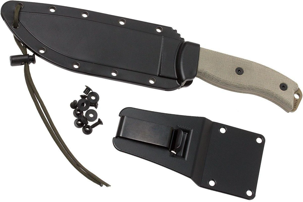 ESEE Model 6 Desert Tan Blade 6P-DE Couteau De Survie Avec étui Zytel + Clip Ceinture – Image 8
