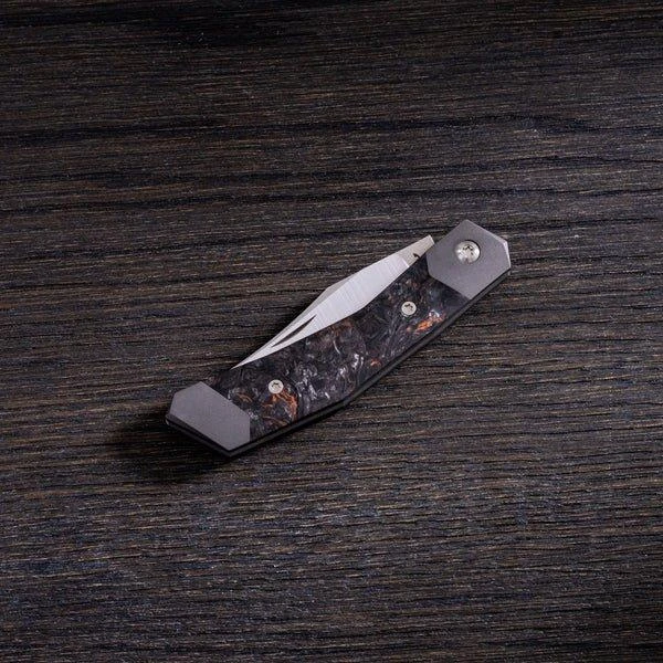 Jack Wolf Cyborg Jack CYBO-01-CDMO Fat Carbon Dark Matter Orange, Couteau De Poche Slipjoint – Image 2