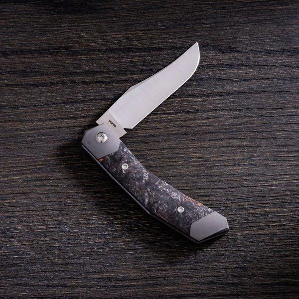 Jack Wolf Cyborg Jack CYBO-01-CDMO Fat Carbon Dark Matter Orange, Couteau De Poche Slipjoint – Image 3