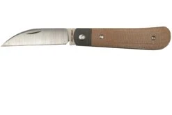 Jack Wolf Laid Back Jack, Natural Canvas Micarta LAIDB-01-NAT Couteau De Poche Slipjoint