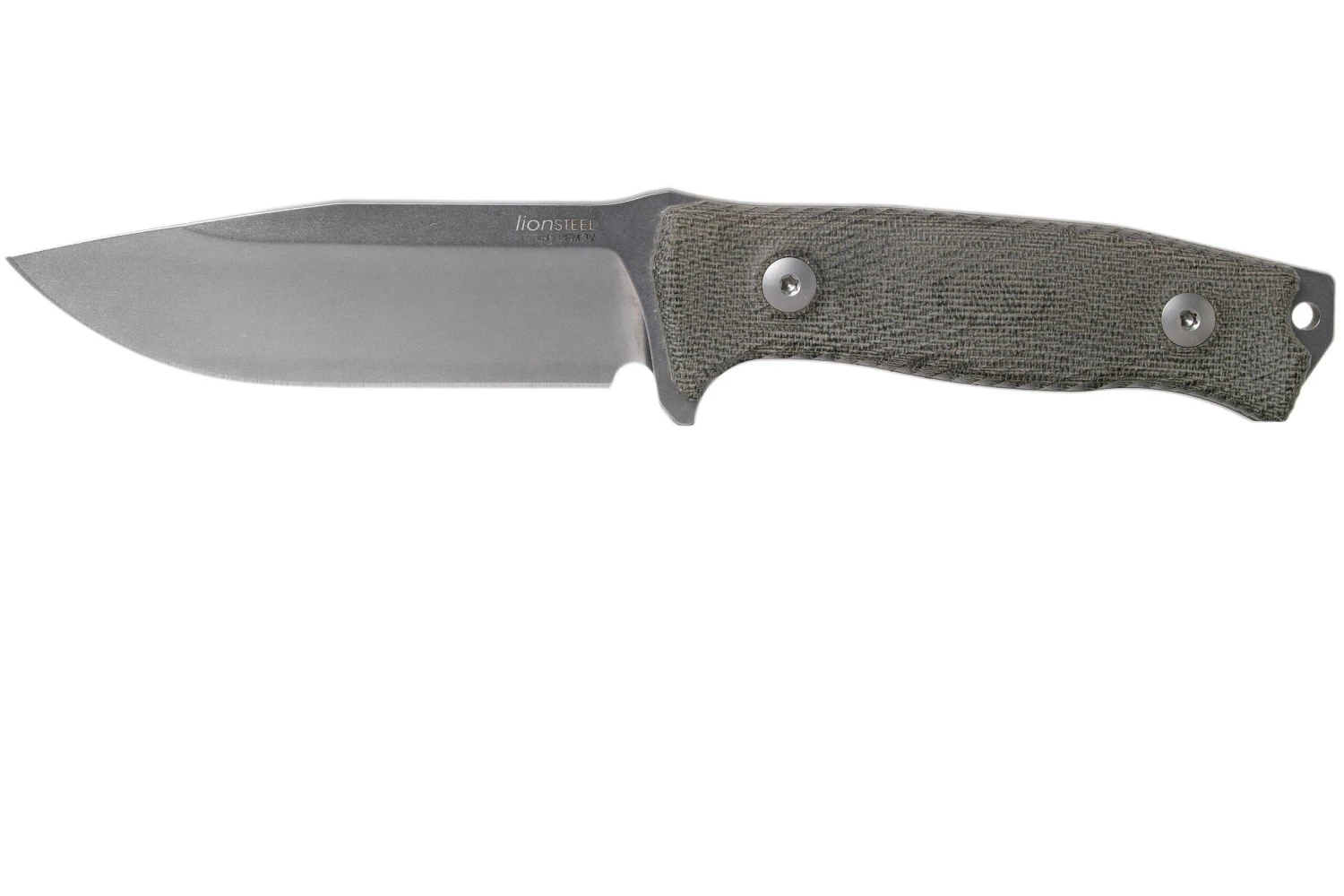 LionSteel M5 CPM 3V, Green Canvas Micarta, Knivesandtools Exclusive Couteau De Survie