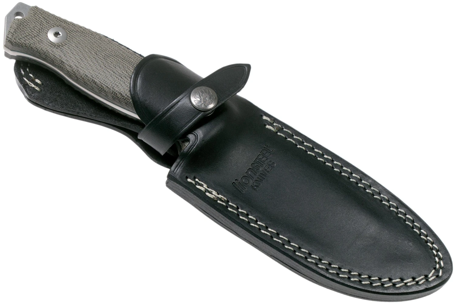 LionSteel M5 CPM 3V, Green Canvas Micarta, Knivesandtools Exclusive Couteau De Survie – Image 6