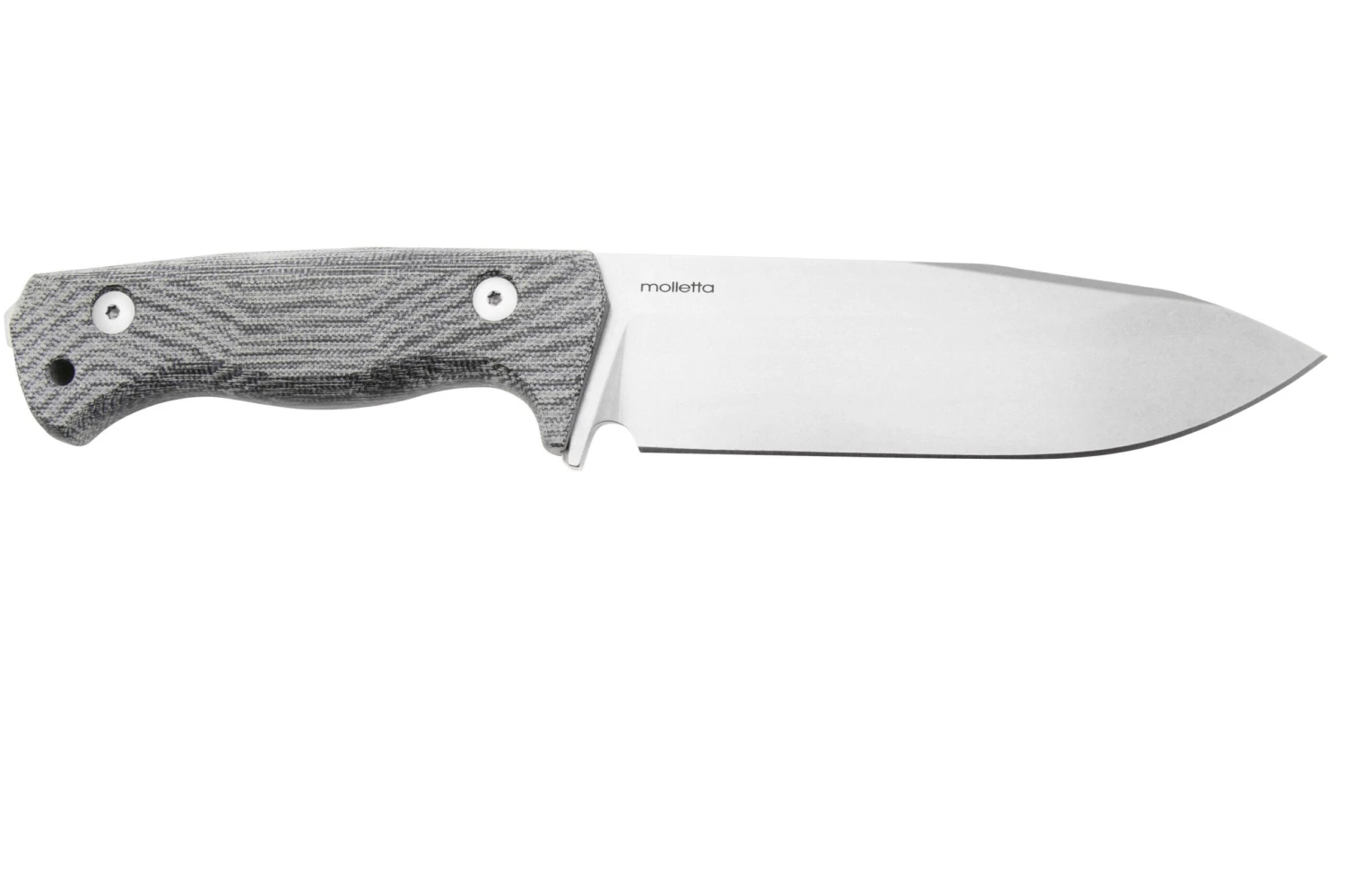 Lionsteel T6 Satin, Black Canvas Micarta T6-CVB Couteau Fixe – Image 2
