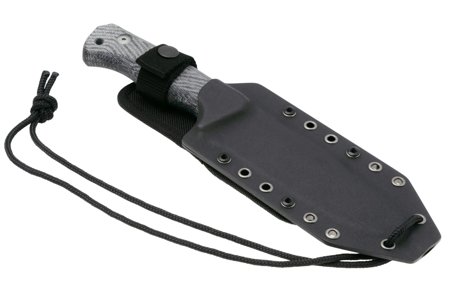 Lionsteel T6 Satin, Black Canvas Micarta T6-CVB Couteau Fixe – Image 6