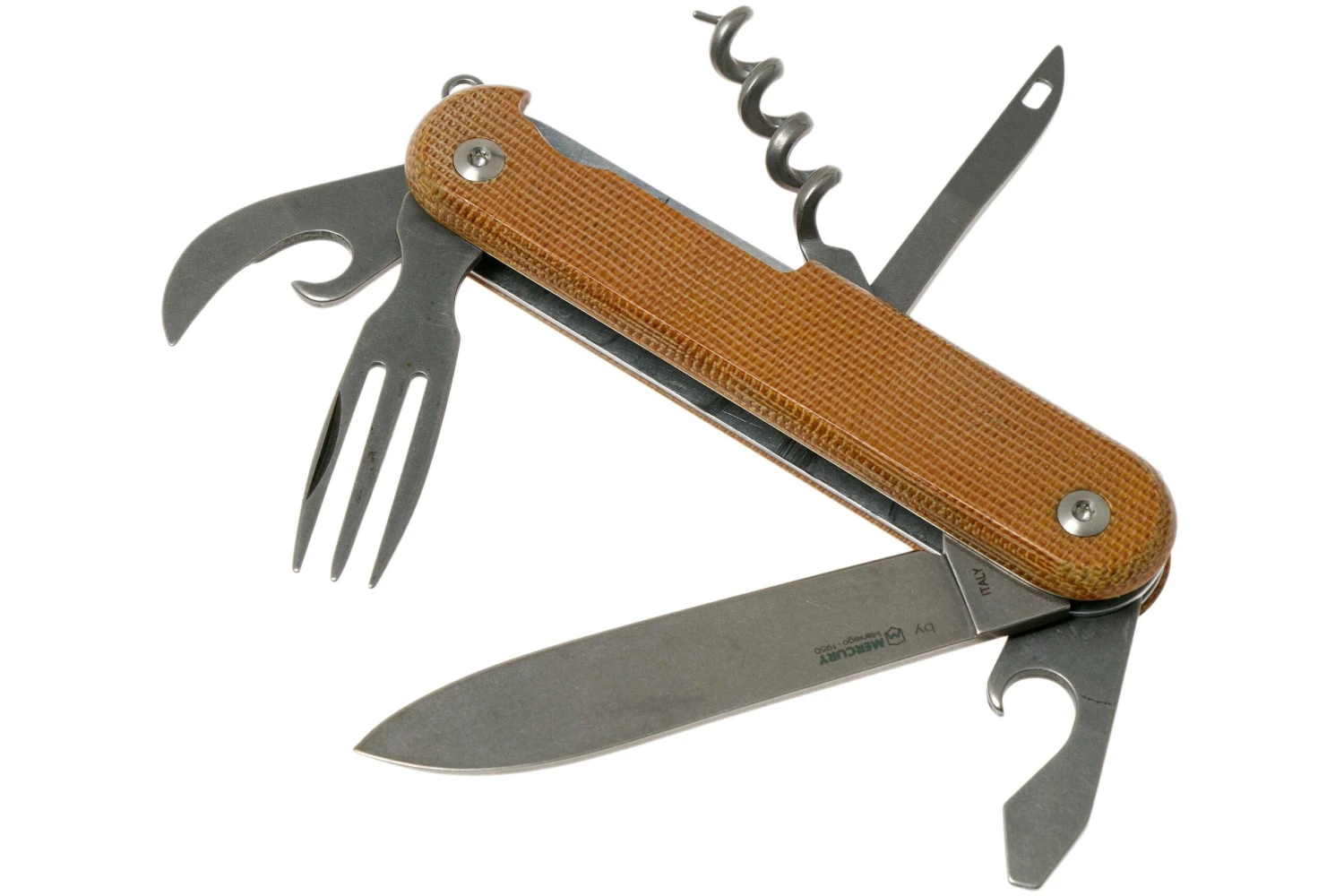 MKM Malga 6 Natural Canvas Micarta MP06-NC Couteau De Poche â Image 2