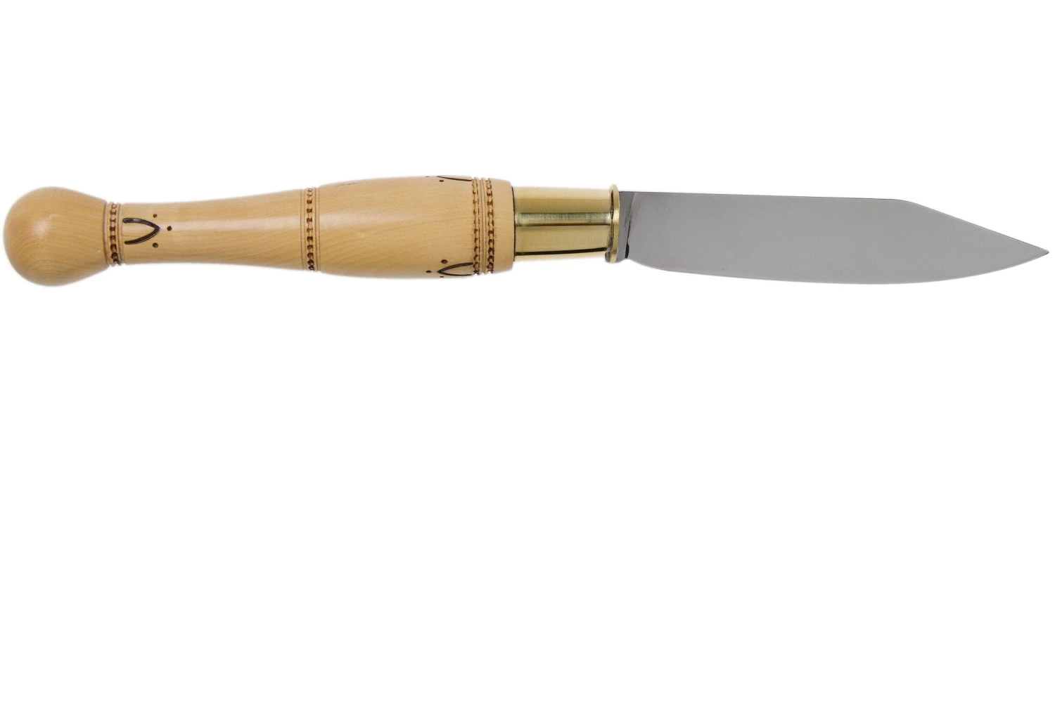 Nontron No. 30 Turning Ferrule, Boxwood, Ball Shape NN30BO Couteau De Poche – Image 2