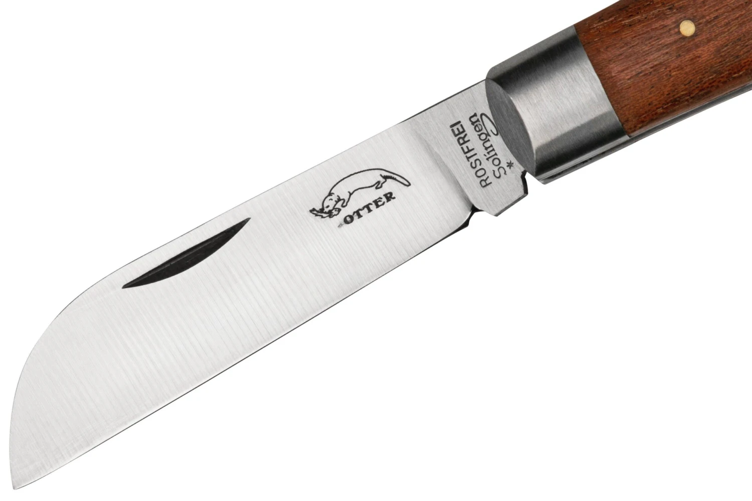 Otter Anchor Knife 173 R Small Stainless, Sapeli, Brass Anchor, Couteau De Poche – Image 3