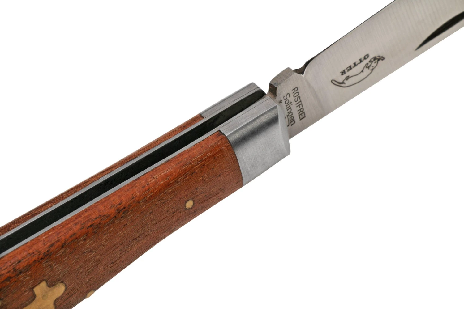 Otter Anchor Knife 173 R Small Stainless, Sapeli, Brass Anchor, Couteau De Poche – Image 6