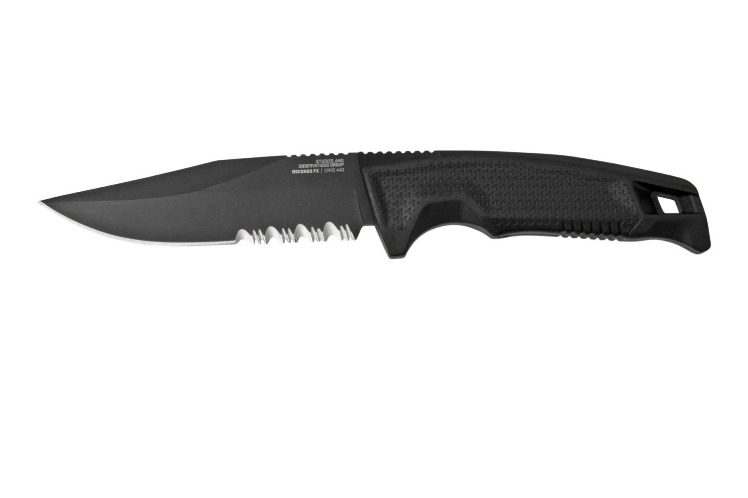 SOG Recondo FX, Black, Partially Serrated 17-22-02-57 Couteau Fixe